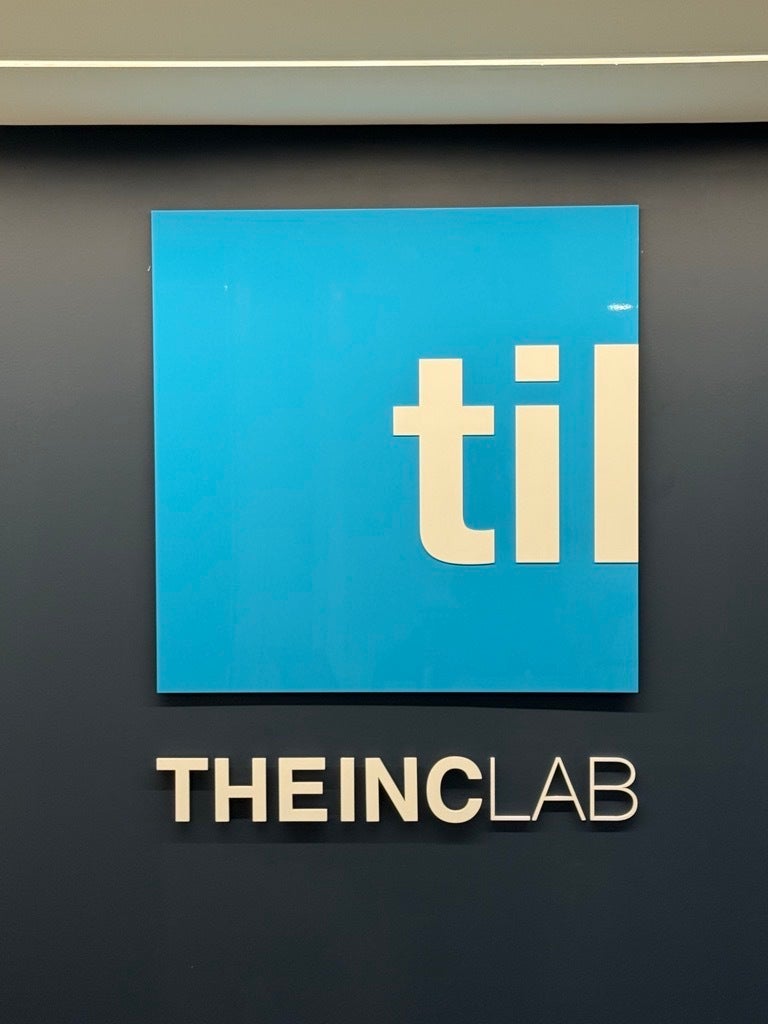 New Acrylic Lobby Sign Installed for The IncLab’s Tysons Office Expansion