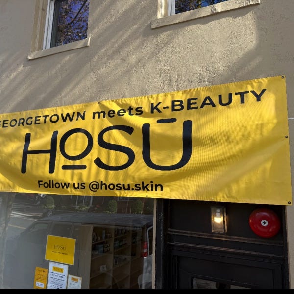 Grand Opening Banner Installed for Hosu in Georgetown, Washington DC