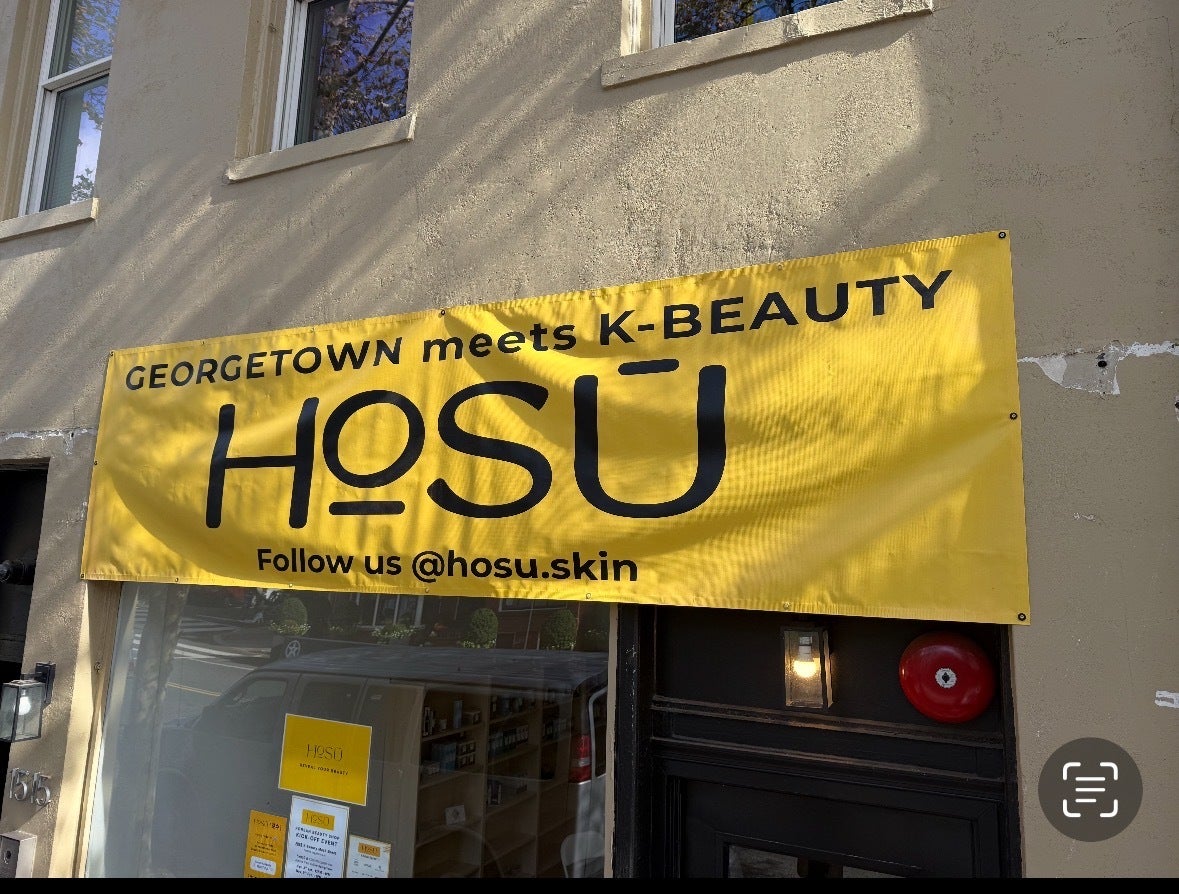 Grand Opening Banner Installed for Hosu in Georgetown, Washington DC