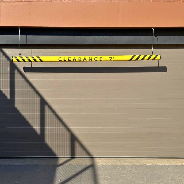 Garage Clearance Sign
