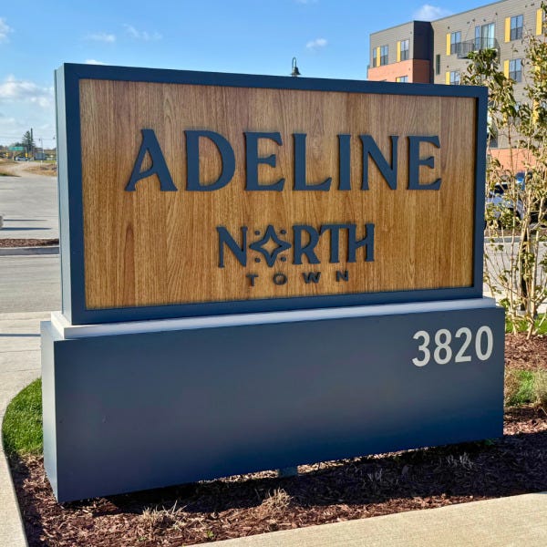 Monument Sign: North Town Apartments