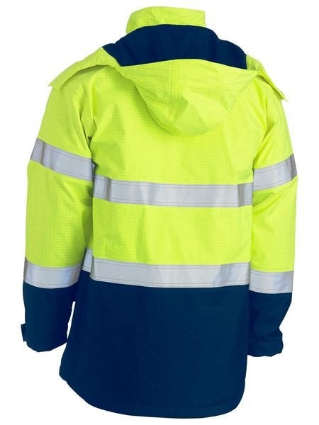 TAPED TWO TONE HI VIS WET WEATHER SHELL JACKET