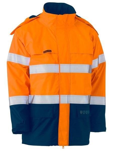 TAPED TWO TONE HI VIS WET WEATHER SHELL JACKET