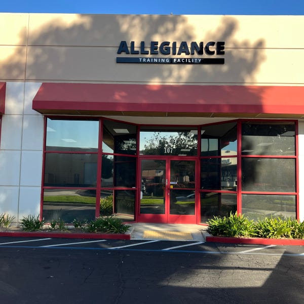 Allegiance Training Facility Building Sign