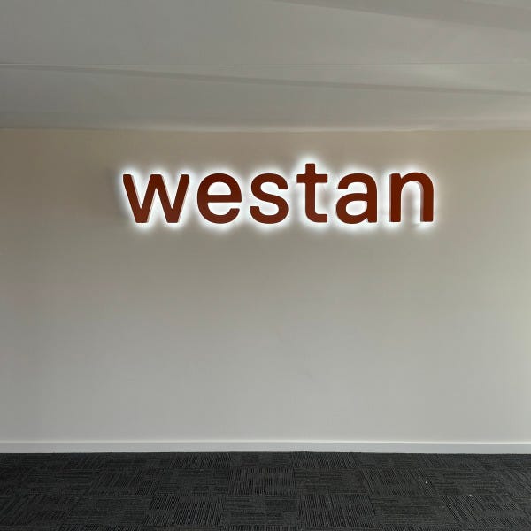 Reception Sign | 3D Backlit Sign for Westan Dandenong South | Signarama, Mt Waverley