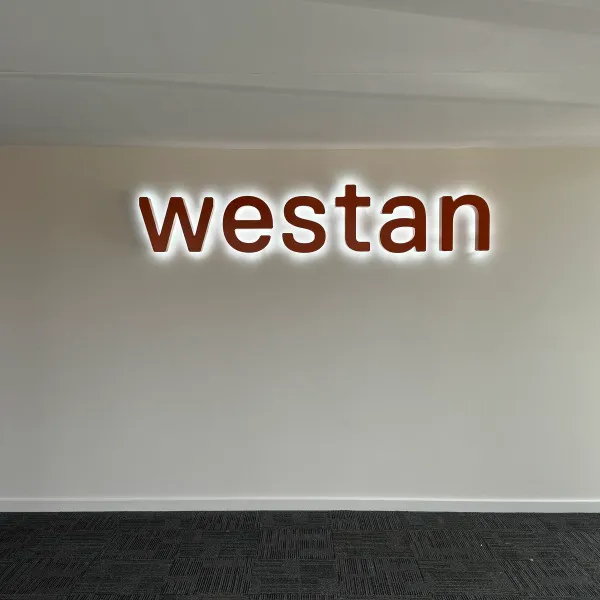 Reception Sign | 3D Backlit Sign for Westan Dandenong South | Signarama, Mt Waverley