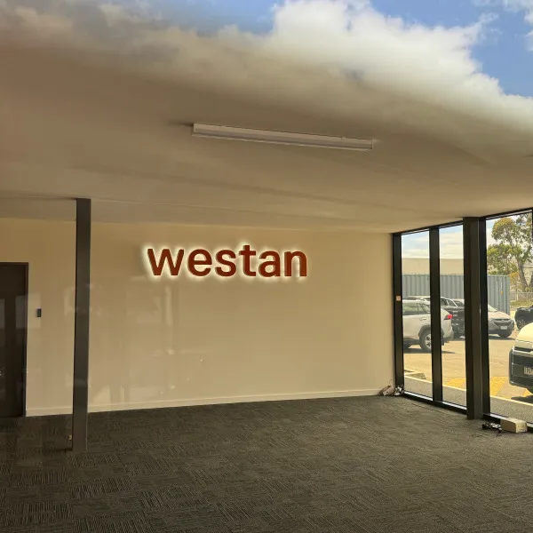Reception Sign | 3D Backlit Sign for Westan Dandenong South | Signarama, Mt Waverley