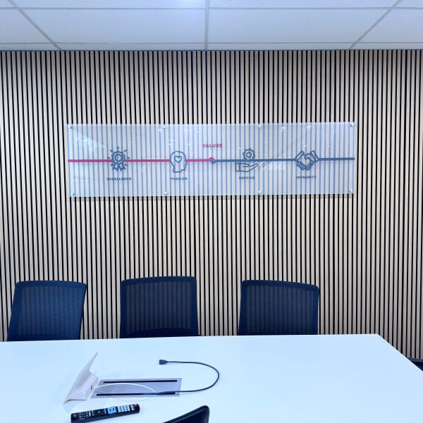 Notting Hill - Reception Sign - Meeting Room Sign - Router Cut Acrylic Digi Contour Cut - Signarama Mount Waverley