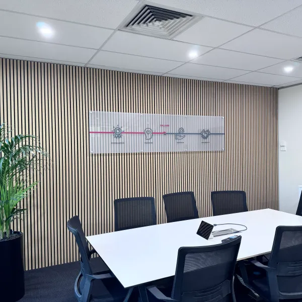 Notting Hill - Reception Sign - Meeting Room Sign - Final Observation Frost Vinyl Digi Contour Cut Router Cut Acrylic - Signarama Mount Waverley