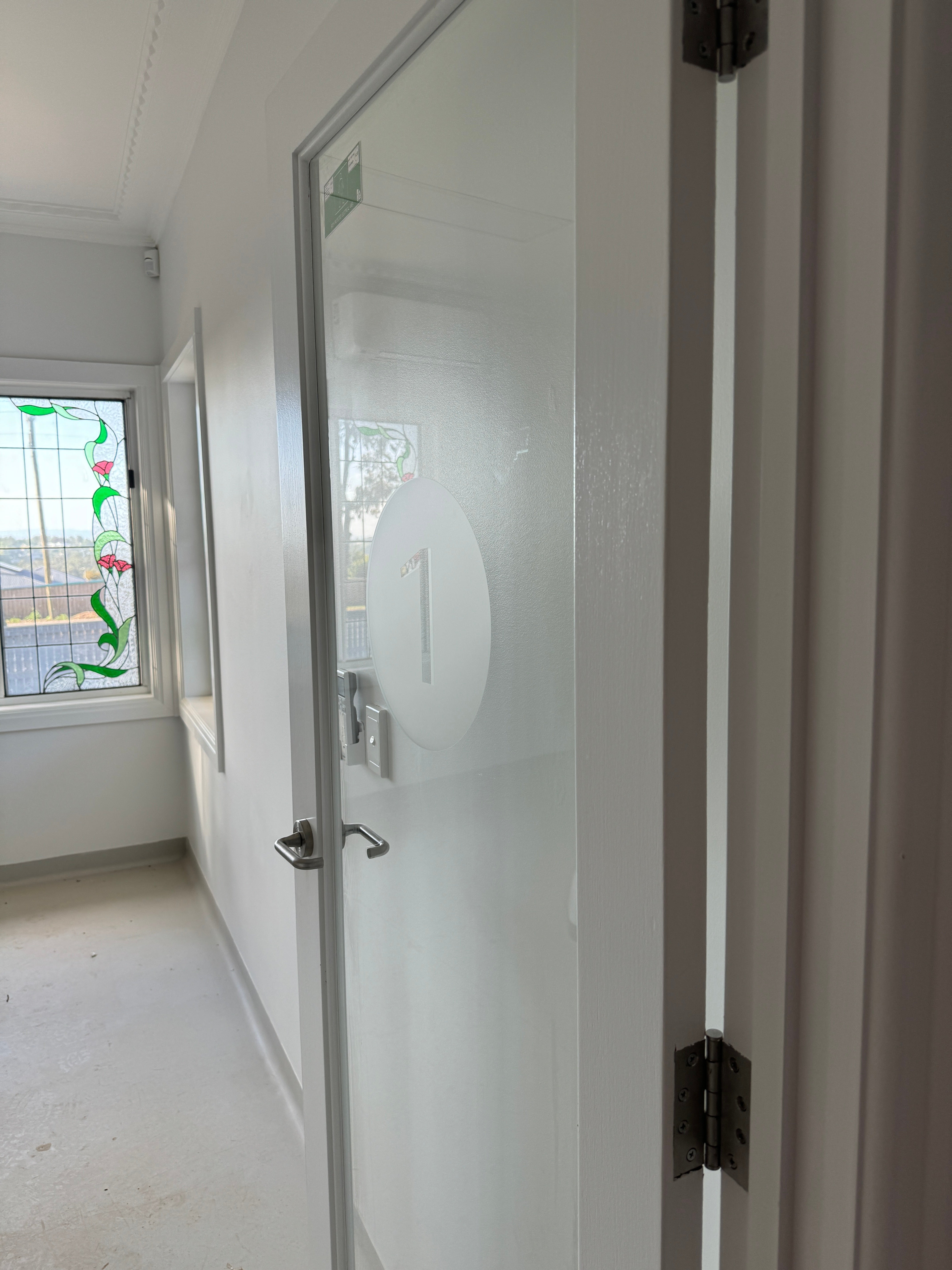Frosted to Perfection: Custom-Cut Door Graphics