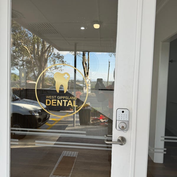 Door Graphic | Digi Printed for a West Gippsland Dental  | Signarama Mount Waverley