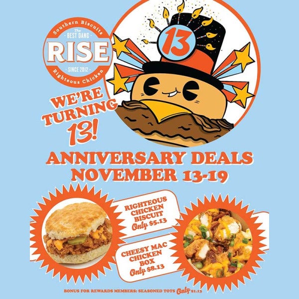 Rise Proves 13 is a Lucky Number with a $5.13 Chicken Sandwich Bonanza