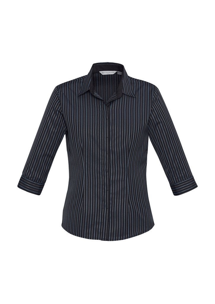 Ladies Reno Stripe 3/4 Sleeve Shirt