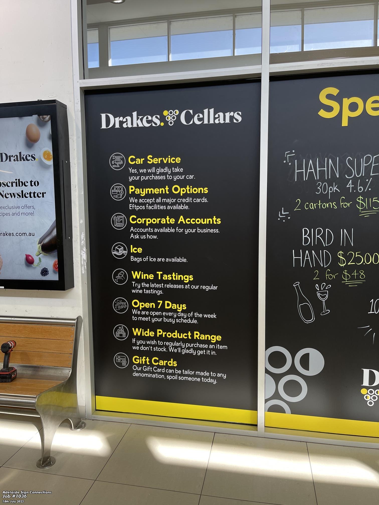 Drakes Cellars Signage