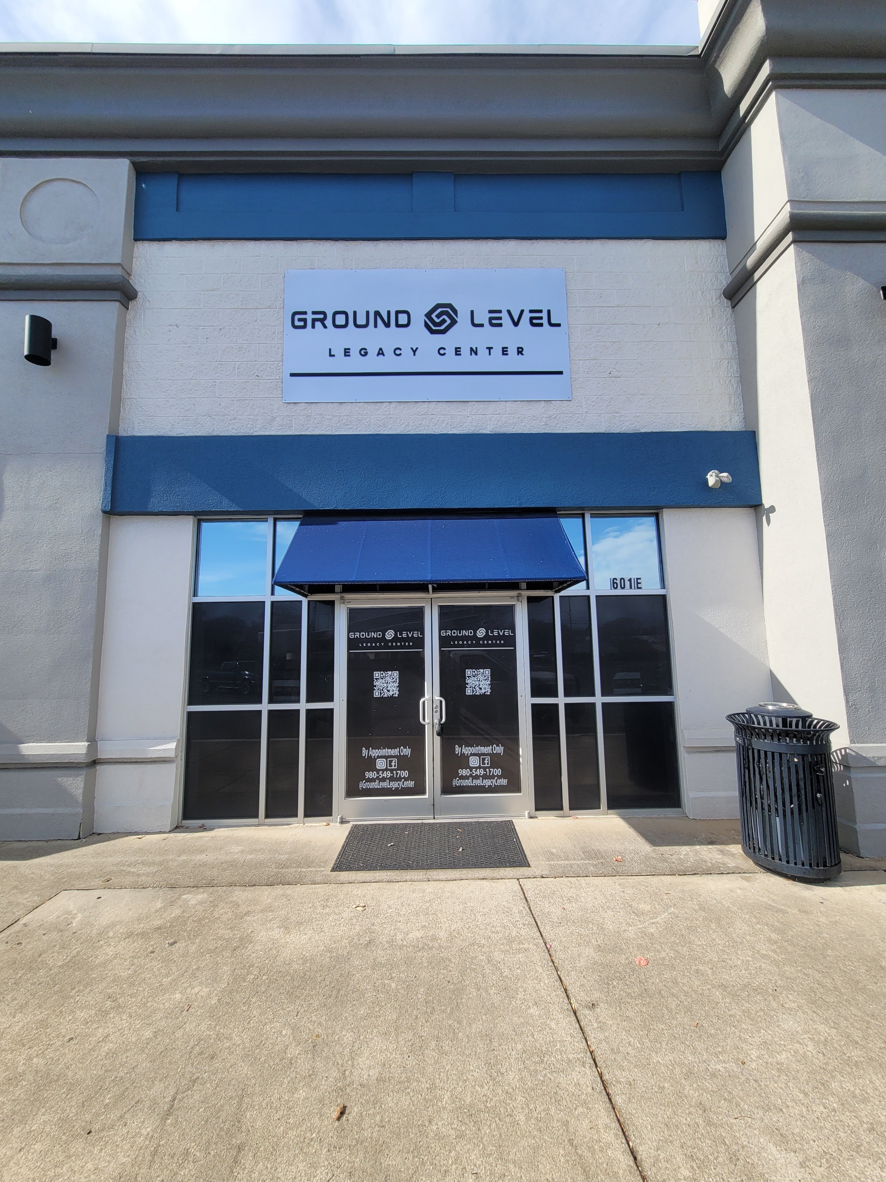 Ground Level Legacy Center Exterior Building Signage