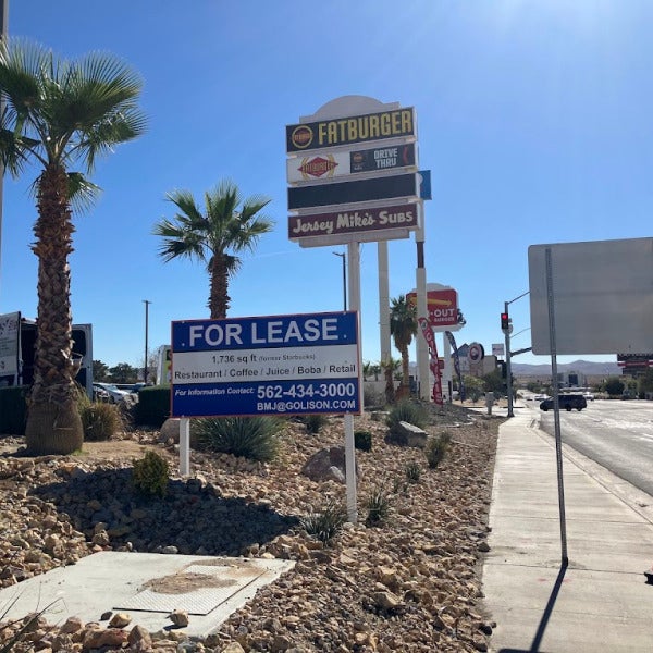 For Lease Commercial Post and Panel Sign