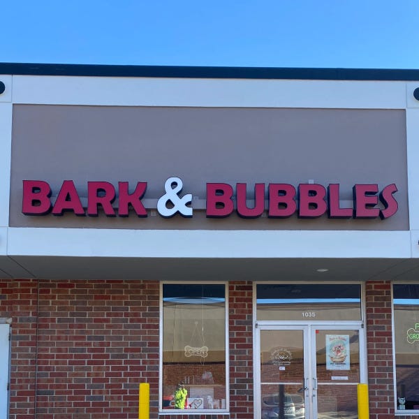 bark and bubbles channel letters