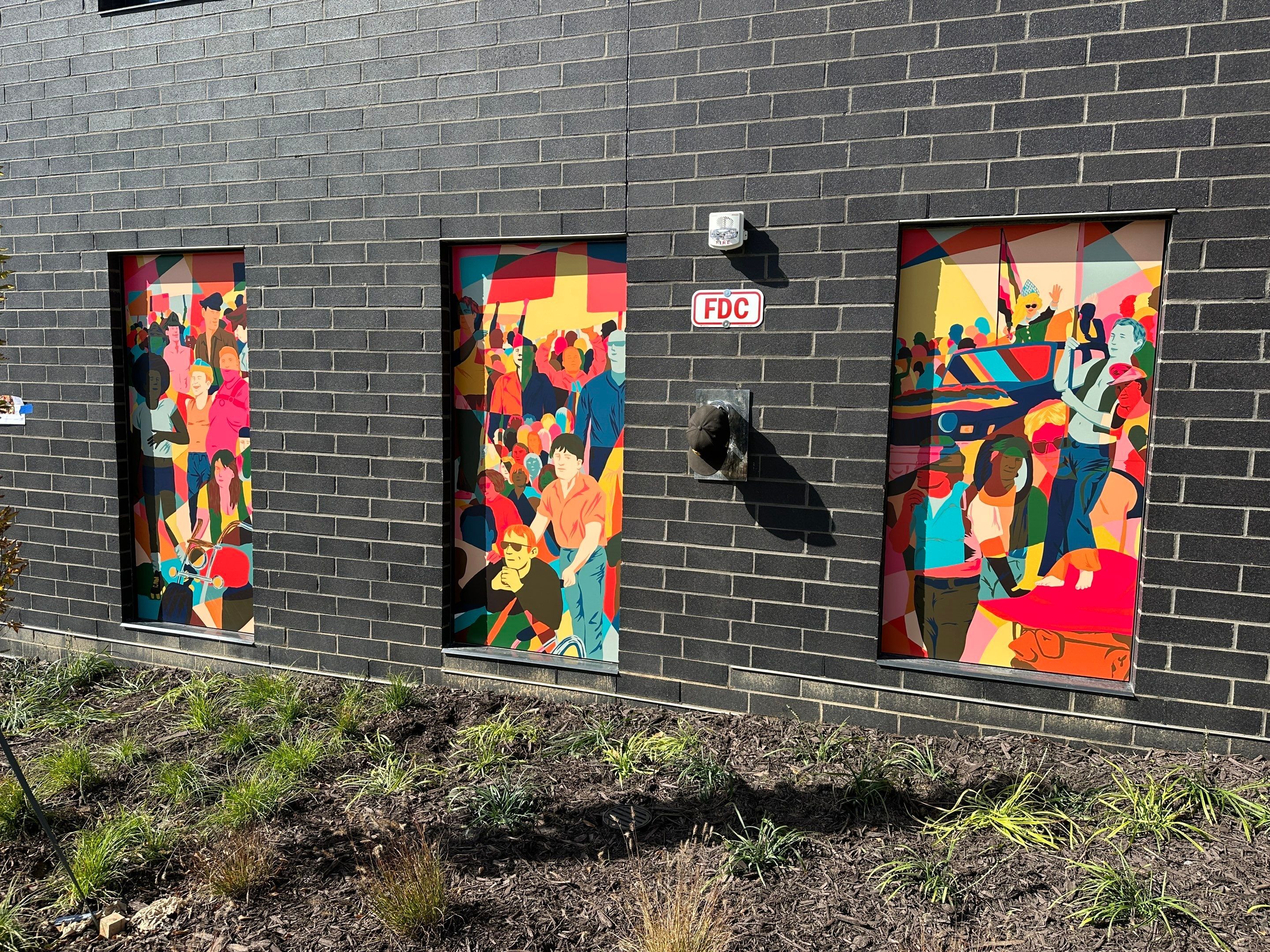 Awesome artwork turned graphics for the Mosaic Building in (Oakland) Pittsburgh, PA!