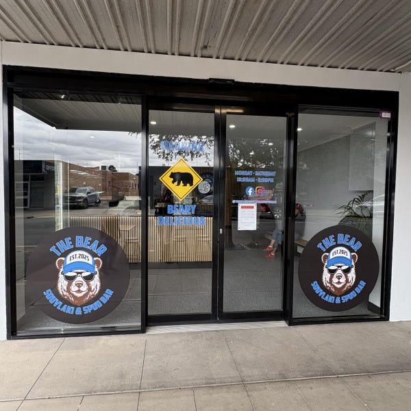 The Bear Souklaki and Spud Bar_Inside Windows and Doors_Echuca Moama Signarama