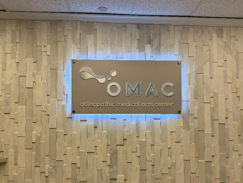Backlit dimensional logo sign
