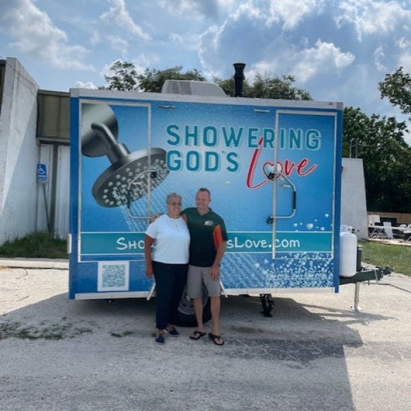showering gods love