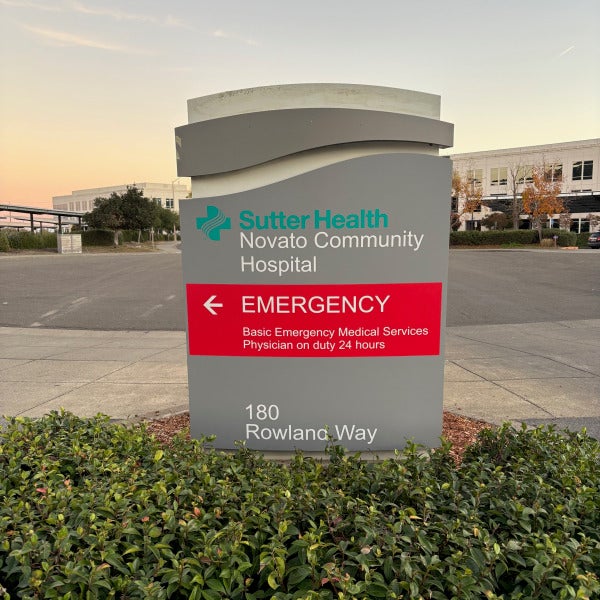 Sutter monument sign wrap