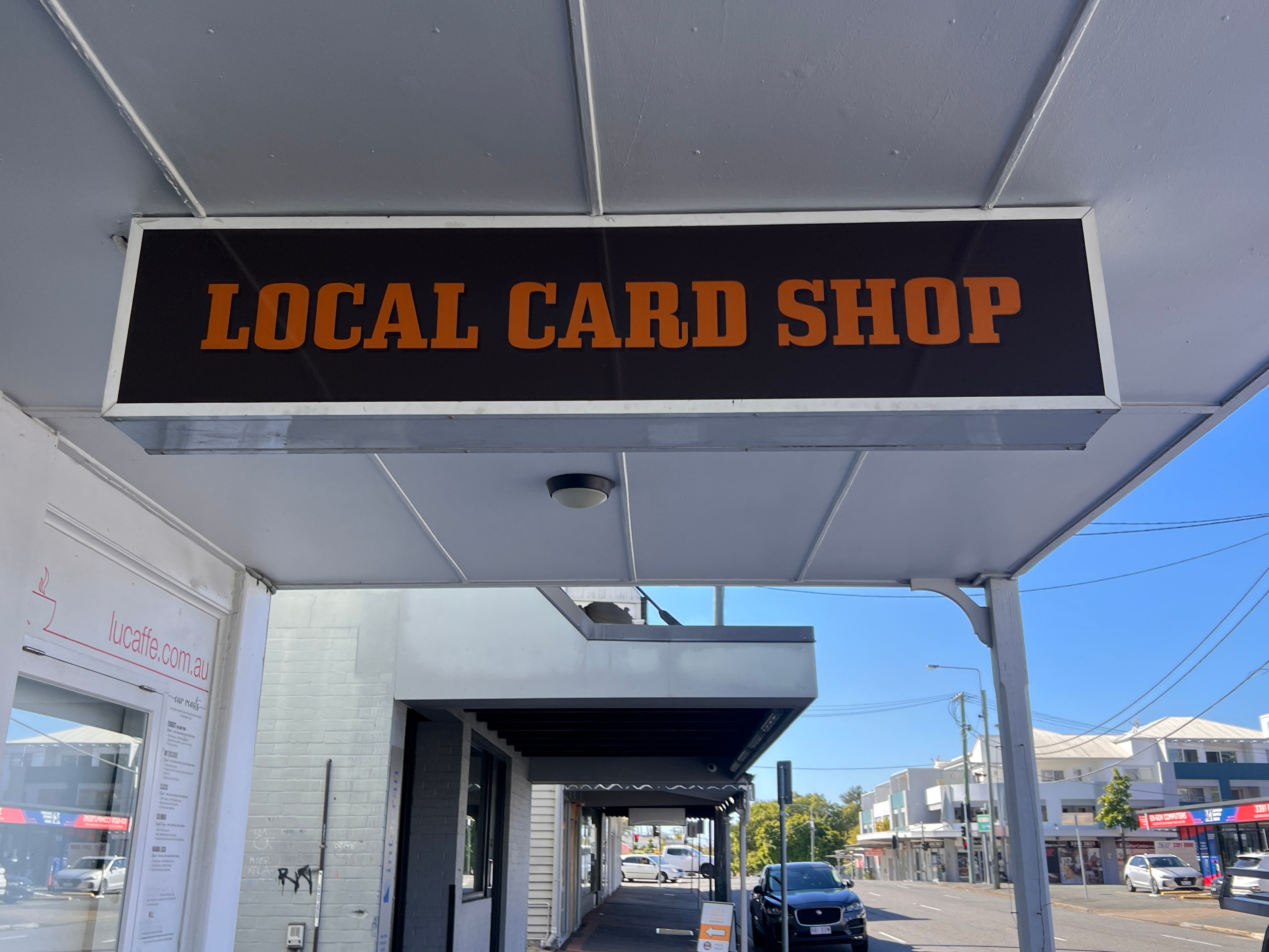 Illuminated Lightbox Signage for Local Card Shop