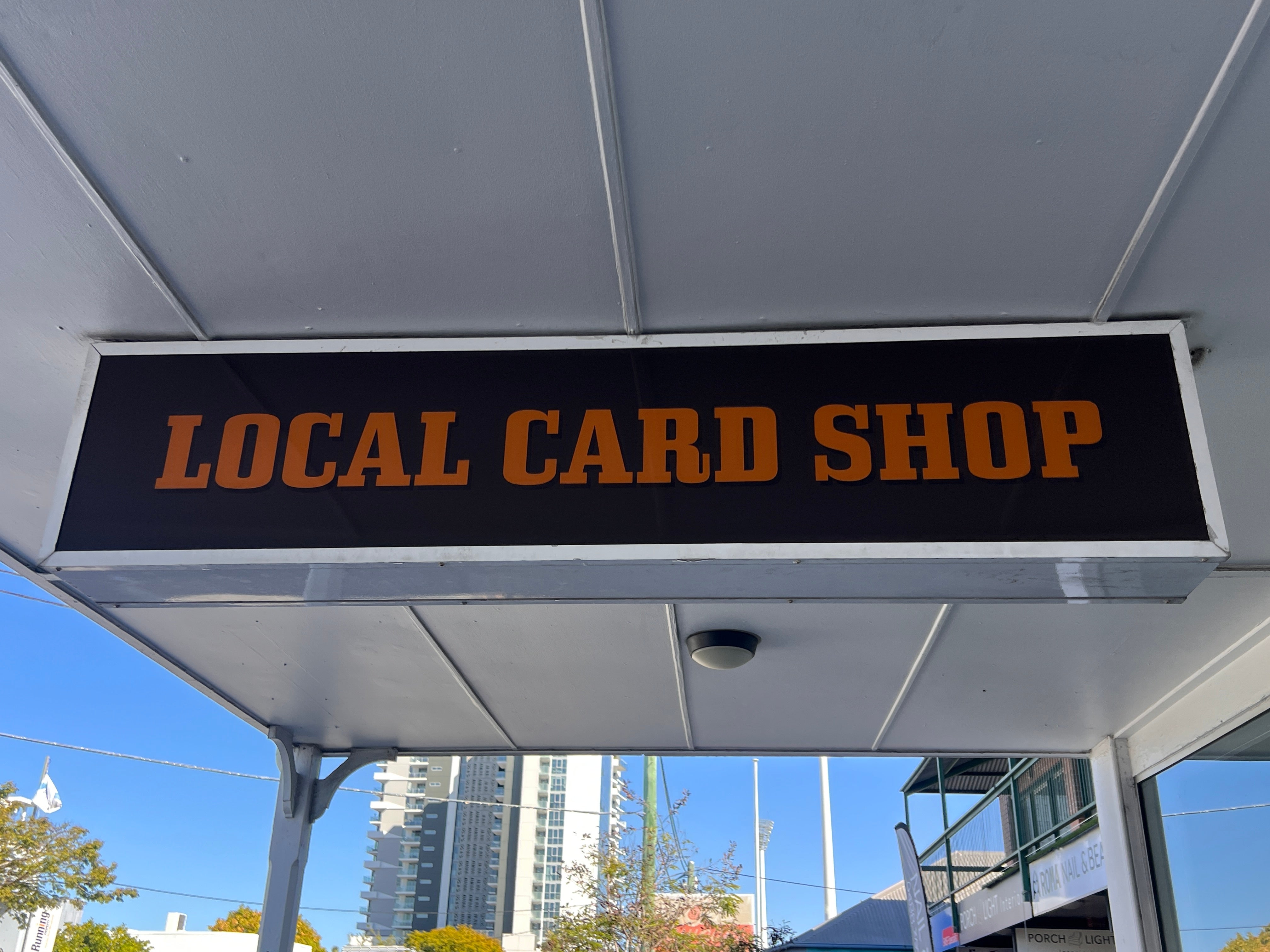 Illuminated Lightbox Signage for Local Card Shop