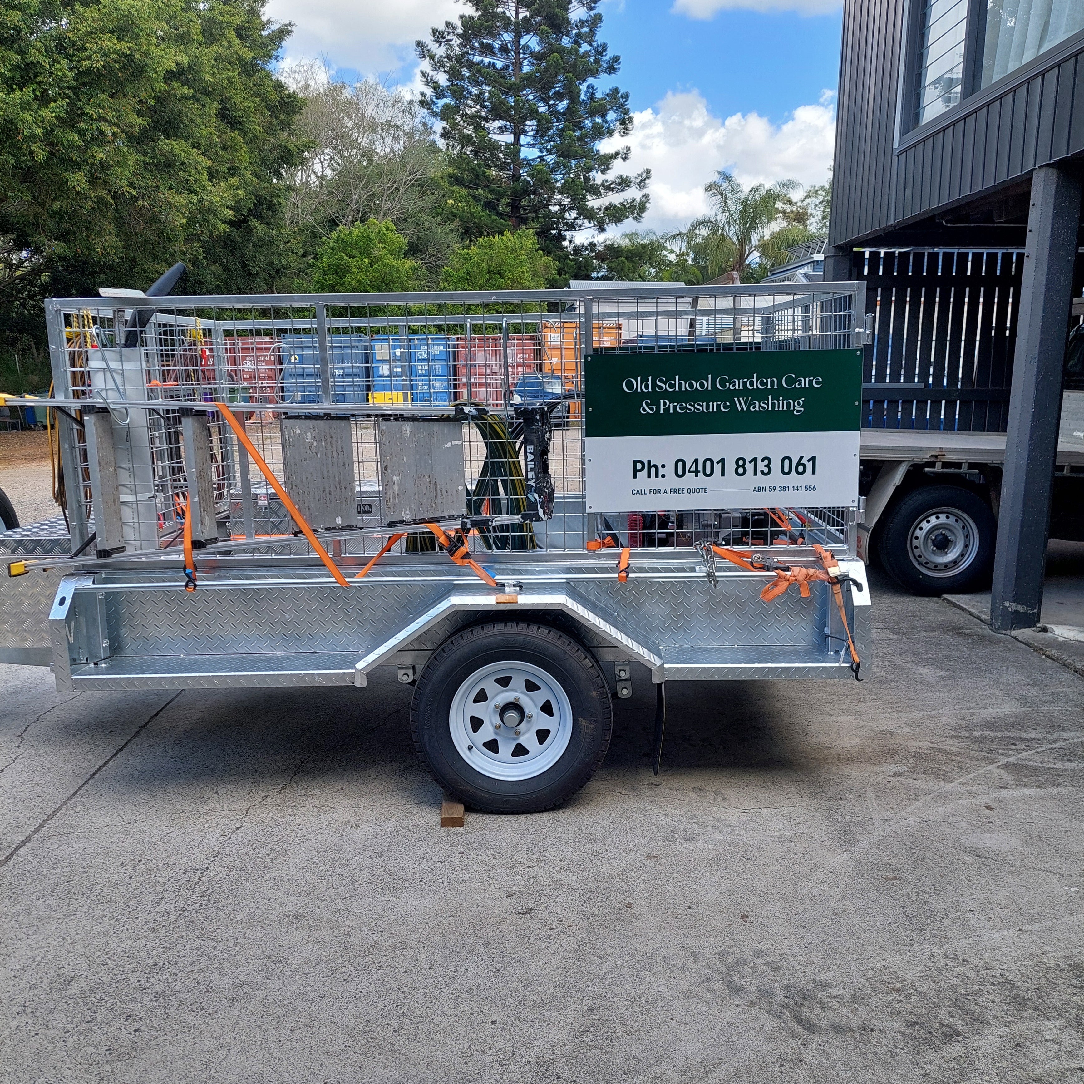 ACM Trailer Signage for Old School Garden Care