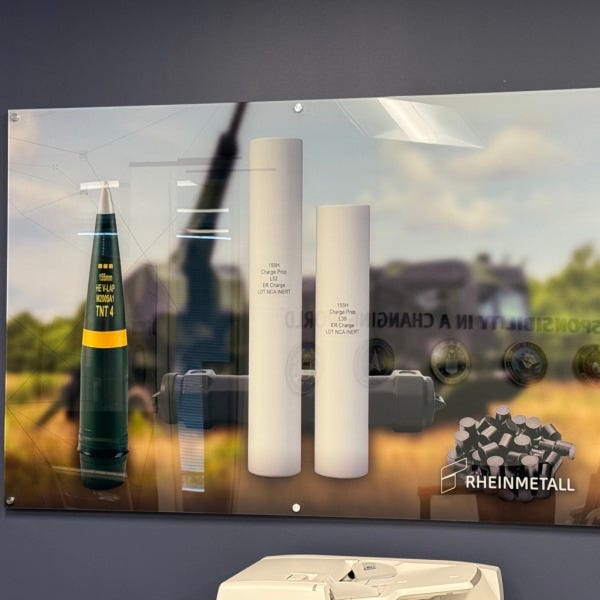 Rheinmetall Office Branding – Direct Print Acrylic Artwork Installation in McLean, VA