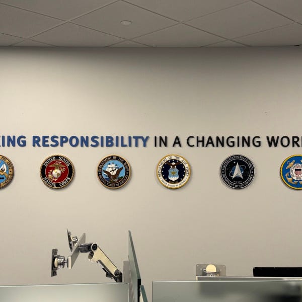 Rheinmetall Office Branding – Direct Print Acrylic Artwork Installation in McLean, VA