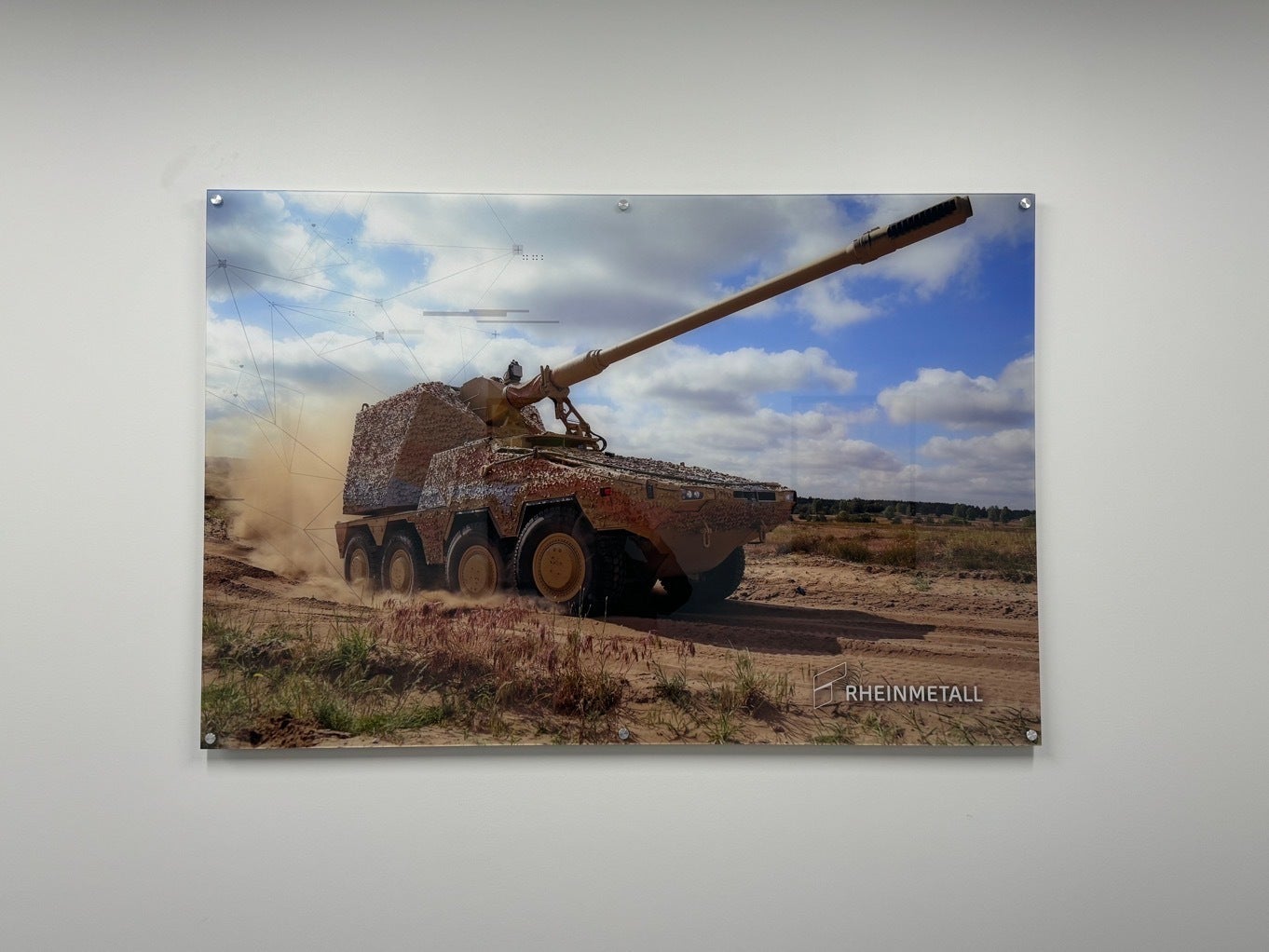 Rheinmetall Office Branding – Direct Print Acrylic Artwork Installation in McLean, VA