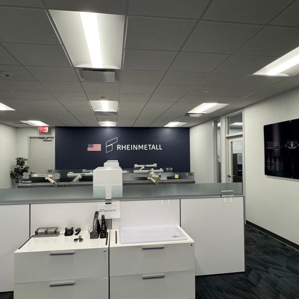Rheinmetall Office Branding – Direct Print Acrylic Artwork Installation in McLean, VA