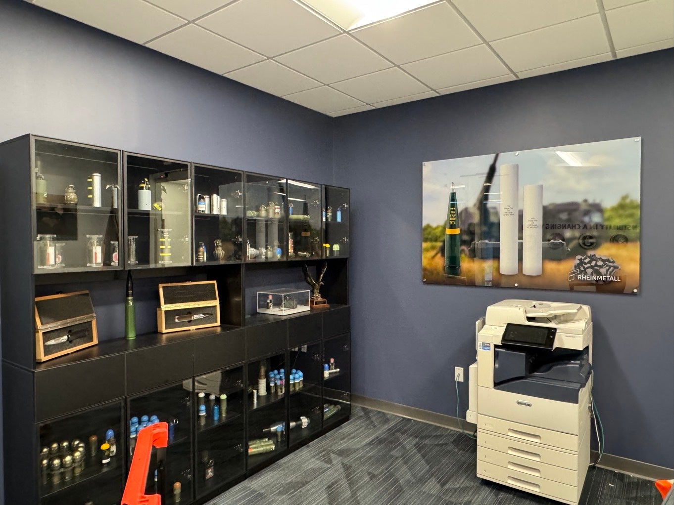 Rheinmetall Office Branding – Direct Print Acrylic Artwork Installation in McLean, VA
