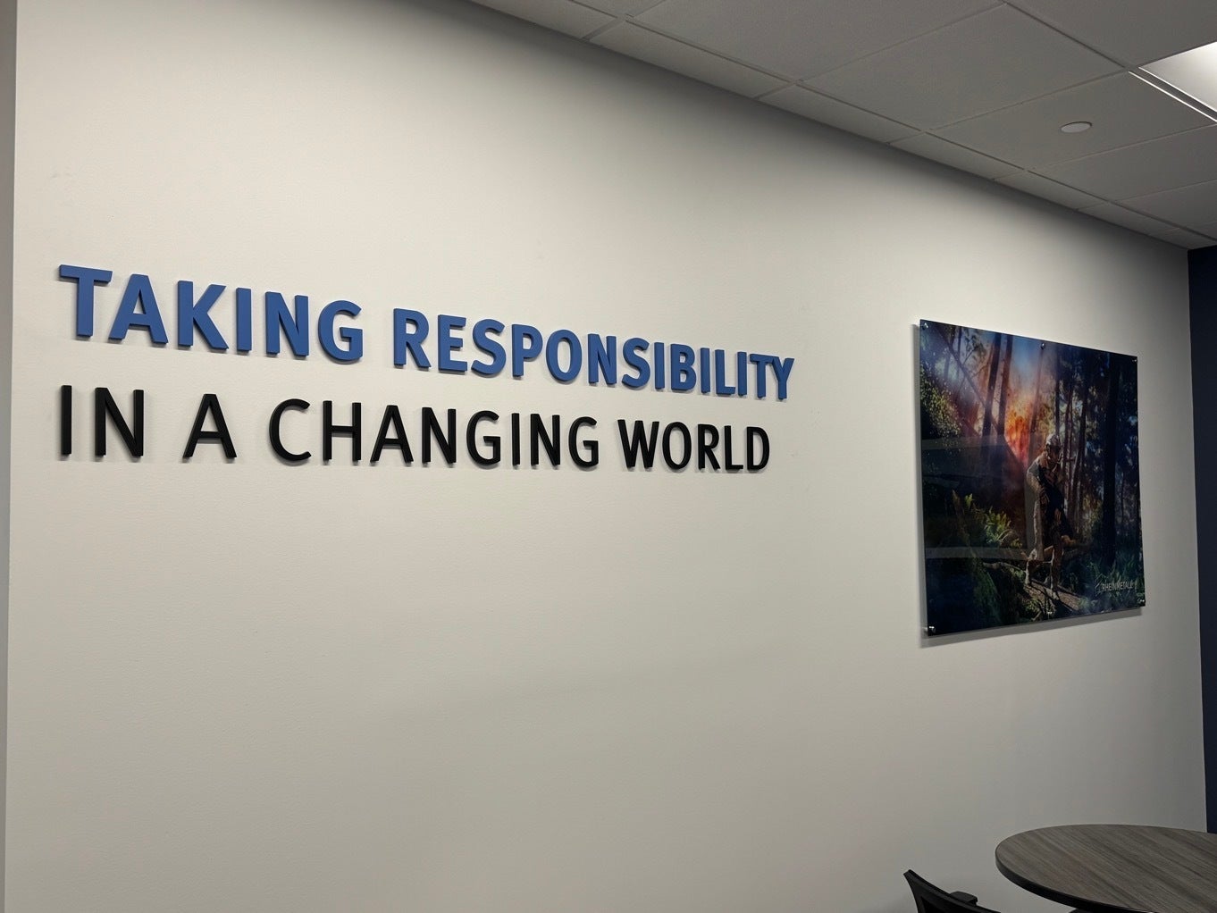 Rheinmetall Office Branding – Direct Print Acrylic Artwork Installation in McLean, VA