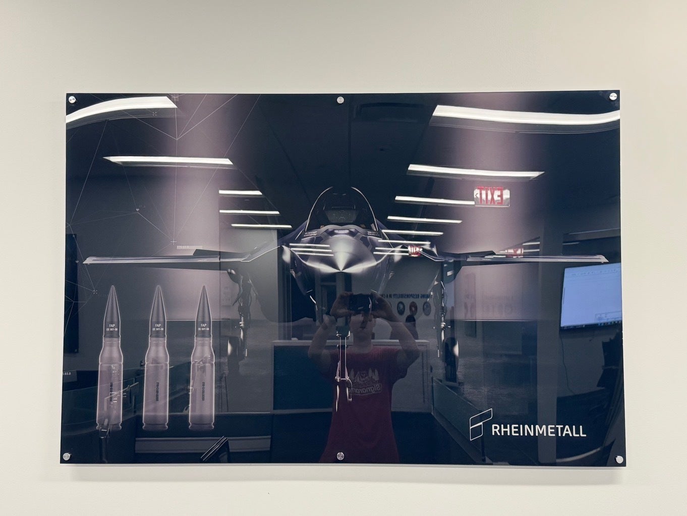 Rheinmetall Office Branding – Direct Print Acrylic Artwork Installation in McLean, VA