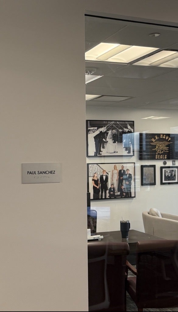 Premium Stainless Steel Room Signs for The Amatriot Group: Elevating a Modern Office Space
