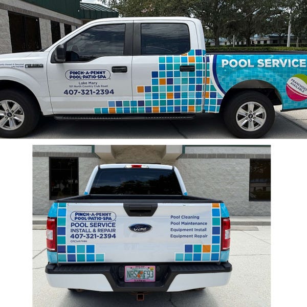 Partial Truck Wrap Lake Mary Florida