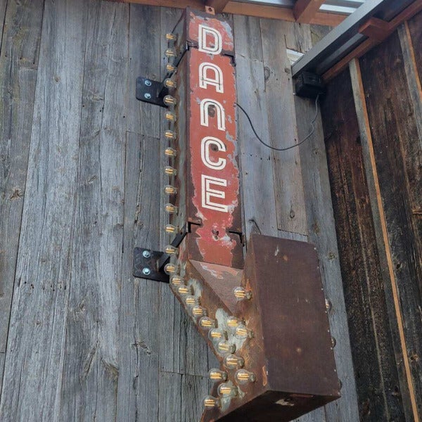 Rustic Painted Dance Hall Sign