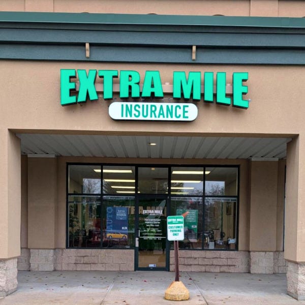 extra mile channel letter sign
