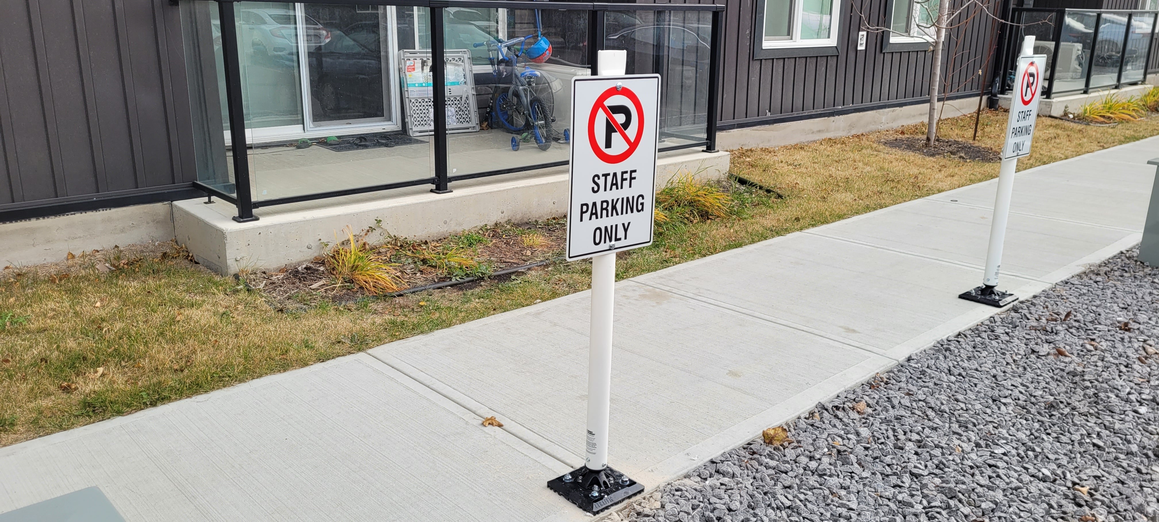 Staff Parking Sign for Zen Residential in Edmonton, AB