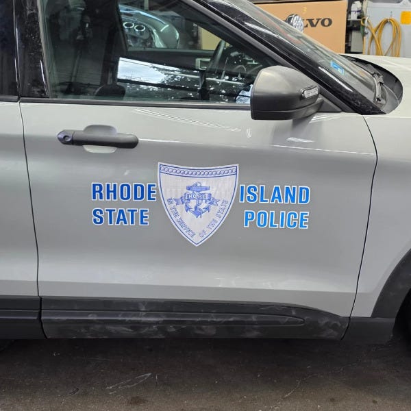 RI State Police - lettering