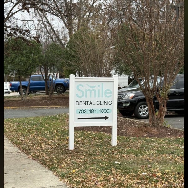 New Post & Panel Sign Installed for Smile Dental in Historic Herndon
