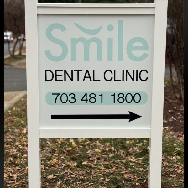 New Post & Panel Sign Installed for Smile Dental in Historic Herndon