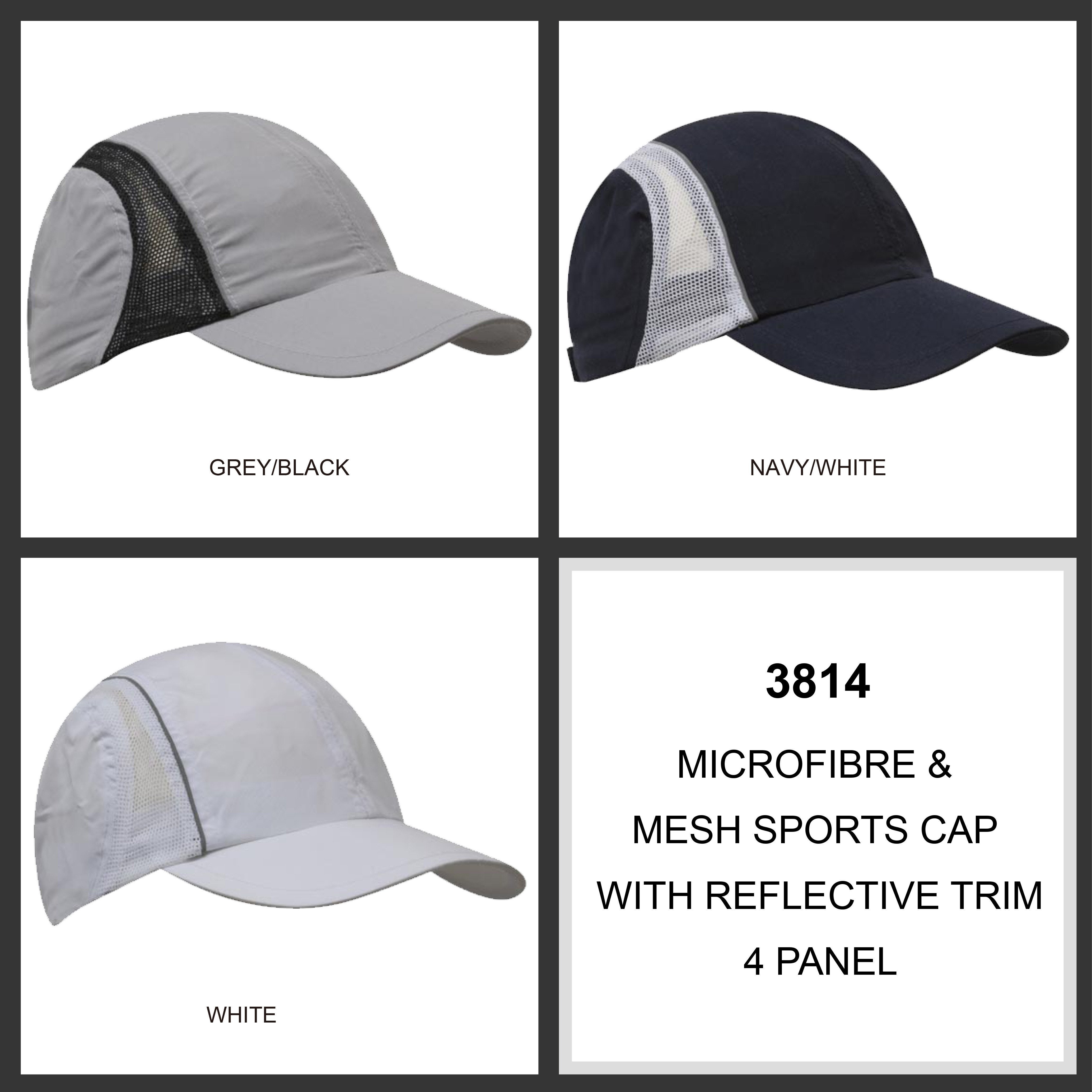 Micro Fibre & Mesh Sports Cap with Reflective Trim