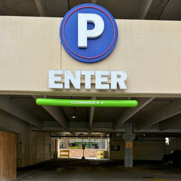 parking and clearance signage