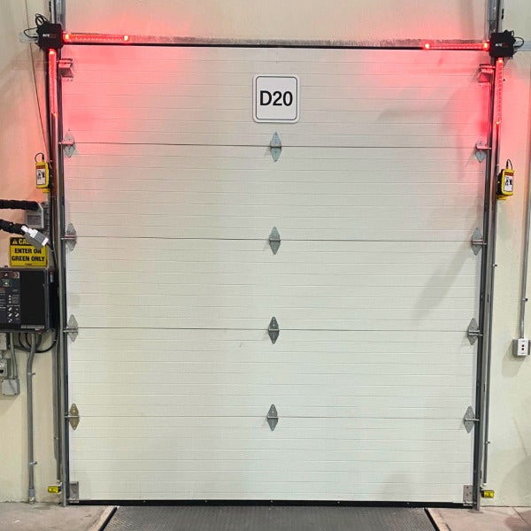 wayfinding sign on garage door
