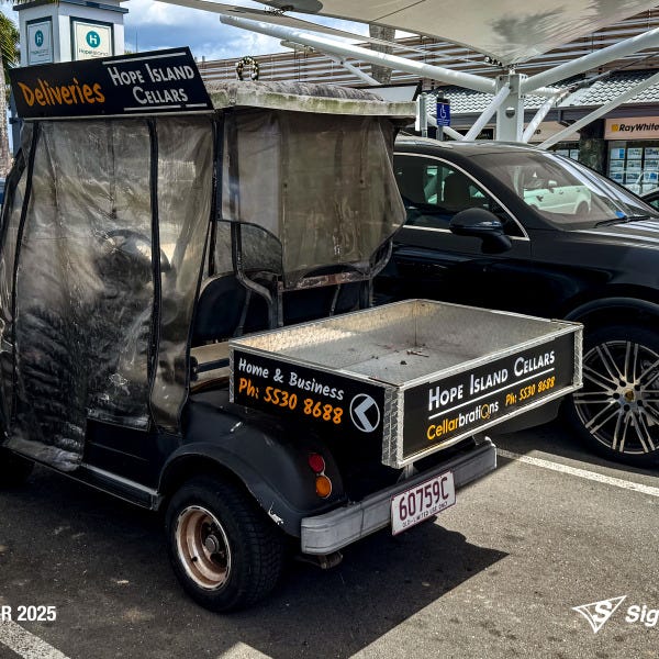 Signarama Springwood rebranding Hope Island Cellars delivery buggy with new durable ACM panels and updated branding graphics