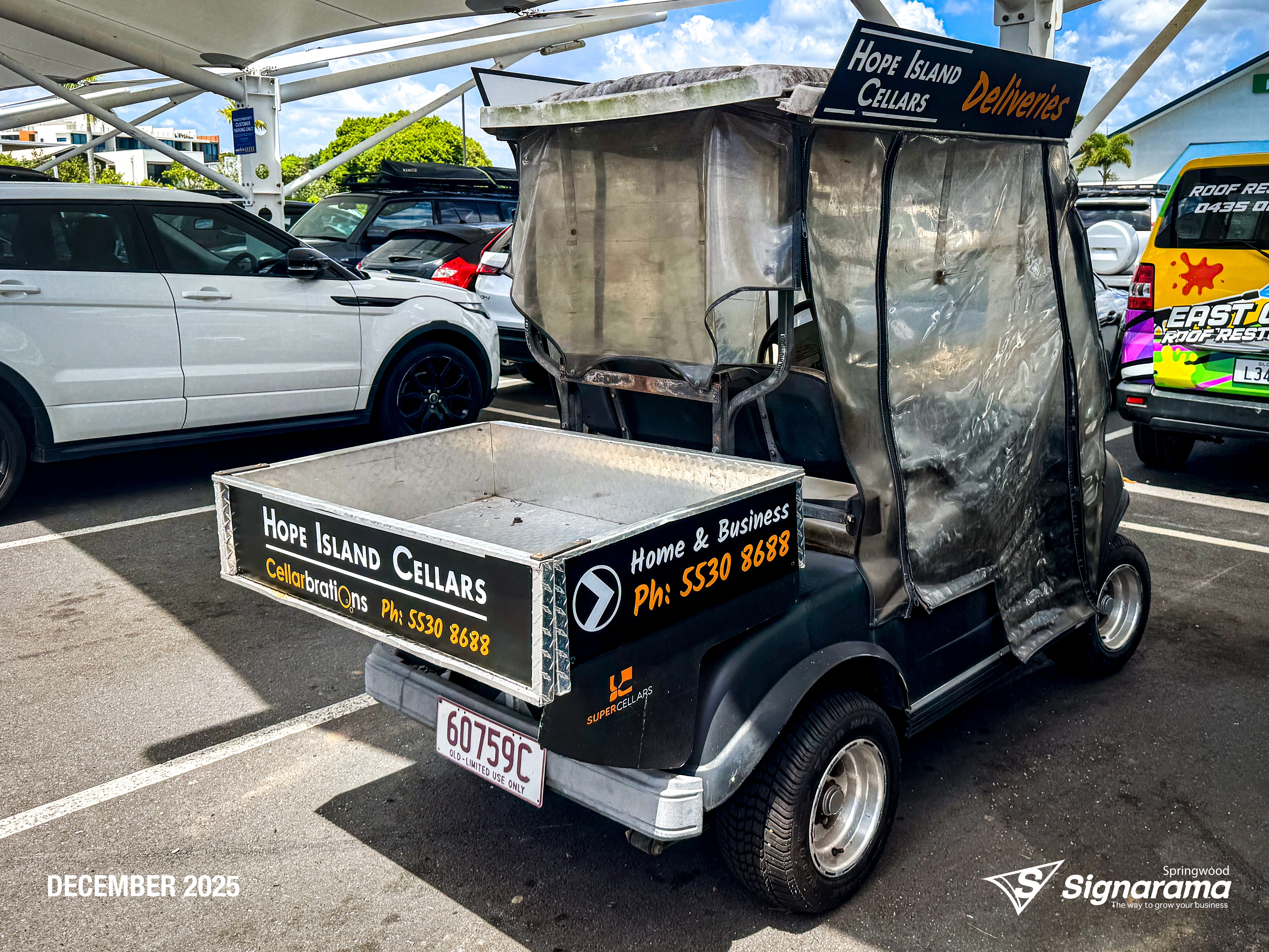 Delivery Buggy Graphics - Hope Island Cellars