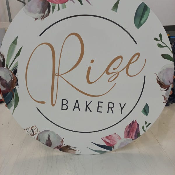 Rise Bakery Foam Board Sign